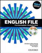 Učebnice v jazykovém kurzu Angličtina prezenčně –  0102/zima – B1 - B2 Mírně až středně pokročilí – Středa 16.25-17.55 - English File Pre-intermediate 3rd edition