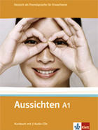 Učebnice v jazykovém kurzu Němčina online -  0141/zima - A1-A2 - Falešné začátečníky - Čtvrtek 18.00-19.30 - Aussichten A1